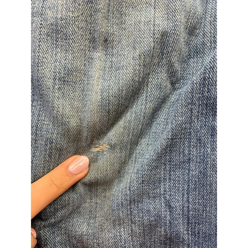 Levi's 505 Jeans Mens 33x32 Blue Denim Light Wash Mid Rise Regular Fit Straight
